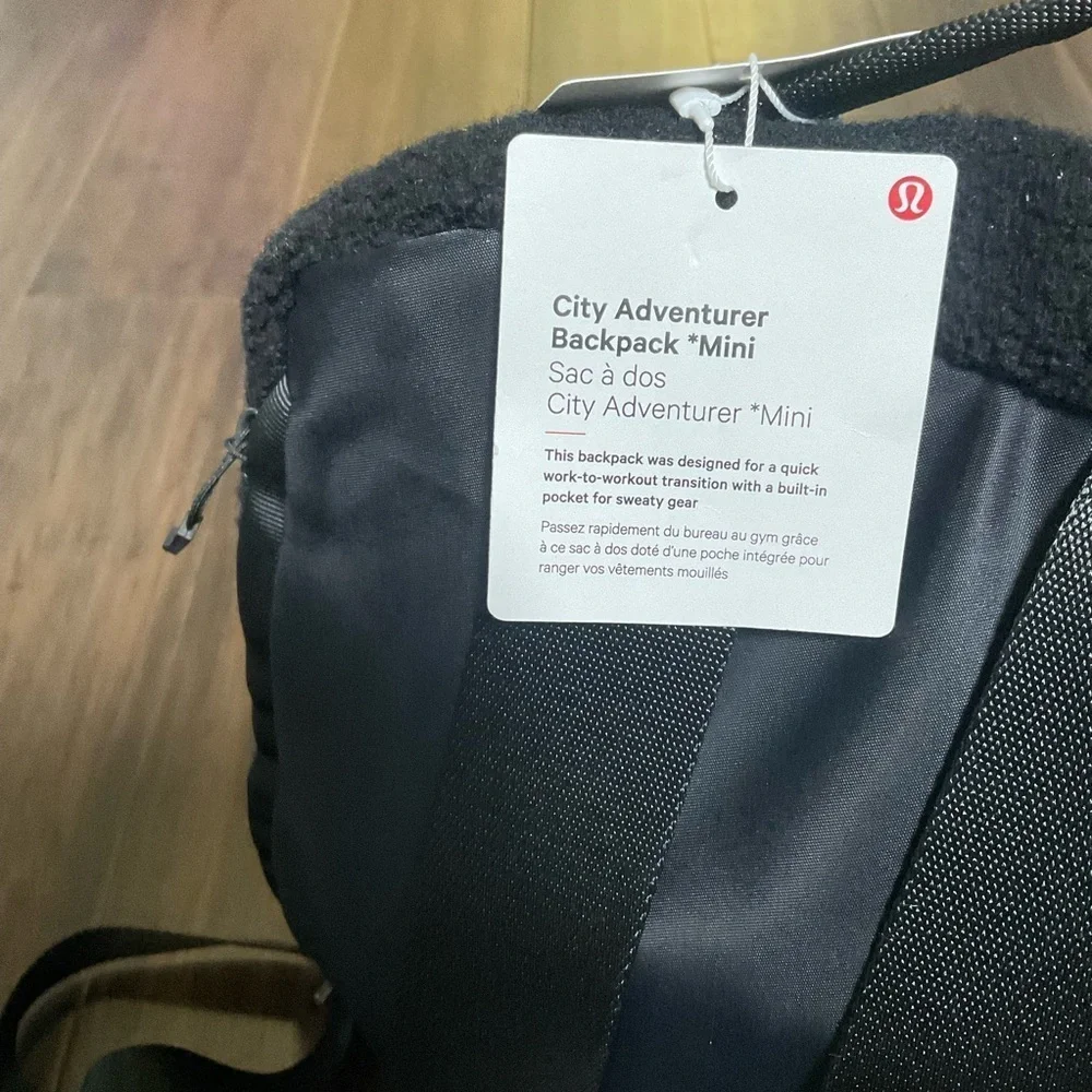 Lululemon City Adventurer Backpack Mini Black Sherpa Fleece 10L